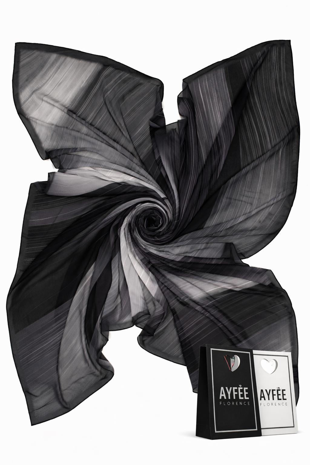 MAXISQUARE DIGITAL PRINT, CM 140*140, 100% VISCOSE, MADE IN PRC      - BLACK